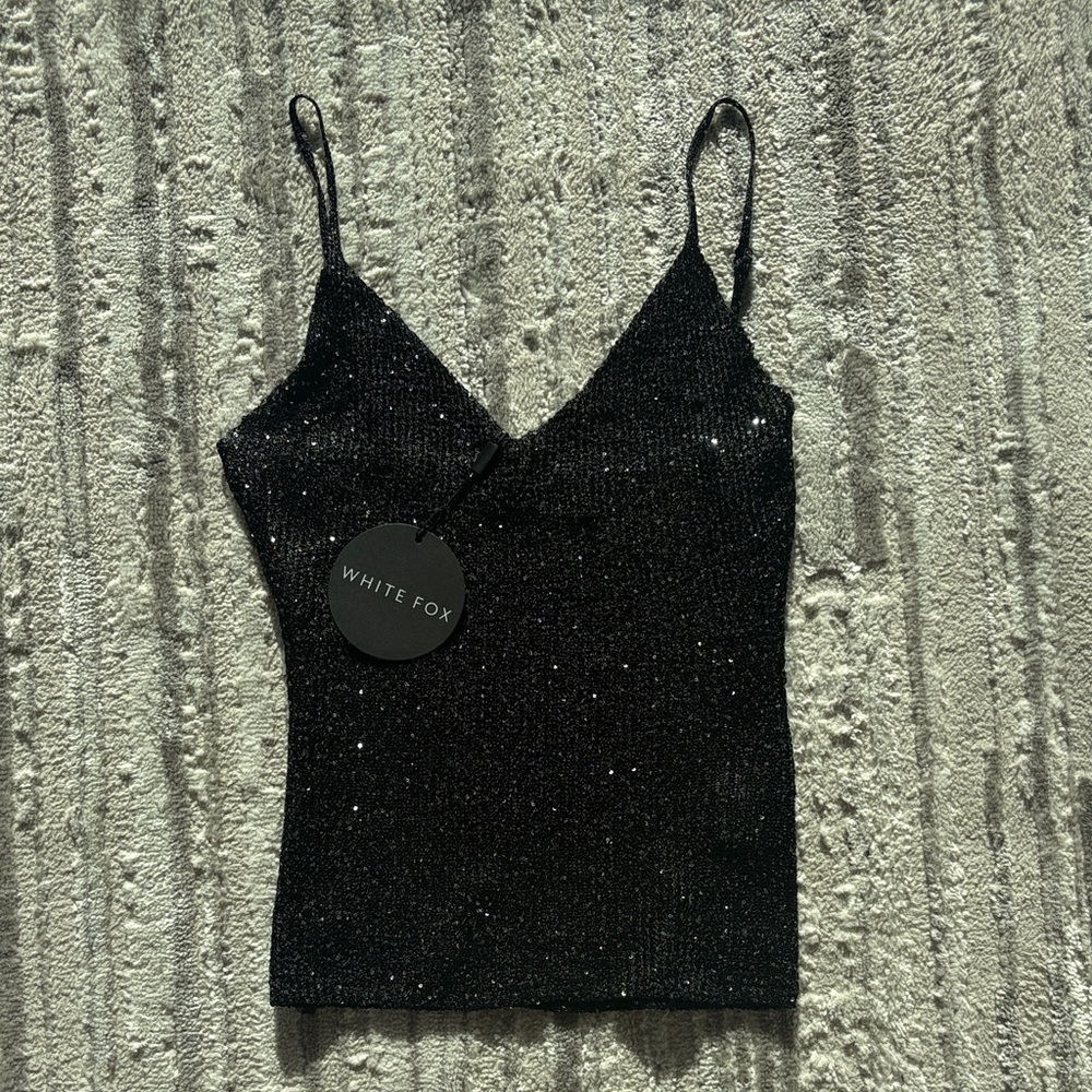 White Fox Boutique Love Galore Sequin Knit Top